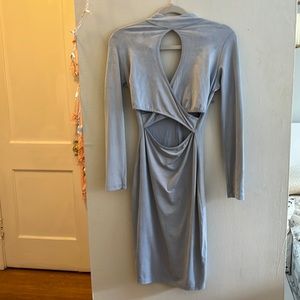 Akira blue suede cocktail dress size M